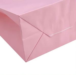 Bolsas de Compra con Logotipo Personalizado, Bolsas de Papel Kraft de Alta Calidad Color Rosa con Logotipo Impreso - Product Image 3