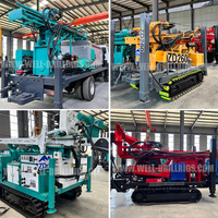 Compresseur d'air mobile sur chenilles ZD200, mini-foreuse de puits d'eau, machine de forage hydraulique pour puits profonds