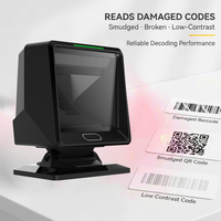 Escáner de Código de Barras de Escritorio WCMi 2D con Ventana Grande A67, Sensor Automático, Lector de Códigos QR de Manos Libres para Tareas de Escaneo de Alto Volumen