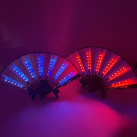 Ventilateur LED pliable avec lumière dansante, accessoires de performance de scène pour spectacles nocturnes, fêtes, nouveautés, ventilateur