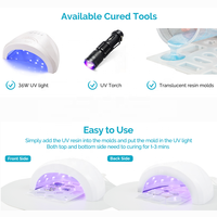 Résine époxy UV de finition de luxe, ultra transparente, haute brillance, activée par les ultraviolets, pour la fabrication de bijoux fins, fournitures de moulage