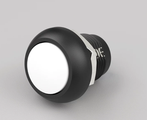 12mm עמיד למים IP65 מתג לחצן ניילון 250V 2A LED מואר בדרך כלל ידית אופנוע פתוחה - Product Image 5