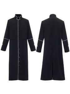 Disfraz <span class=keywords><strong>de</strong></span> Sacerdote Medieval para Cosplay, Traje con Bordes Rojos para Halloween, Poliéster, Unisex, Disponible en Stock - Product Image 1