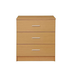 <span class=keywords><strong>Mesita</strong></span> de <span class=keywords><strong>Noche</strong></span> Pequeña de Madera Blanca Rústica Moderna, Mueble de Dormitorio, Mesa Auxiliar Alta con Dos Cajones, Panel Multiusos Ecológico - Product Image 6