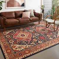 Tapis persans rétro en peluche, fabriqués à la machine, pour salon et chambre à coucher, tapis vintage pour la maison