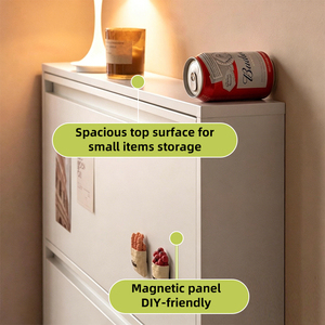 Modern Metal <b>Shoe</b> <b>Rack</b> With 4 Drawers Space Saving Entryway <b>Storage</b> Cabinet For Home Furniture Minimalist Design - Product Image 4