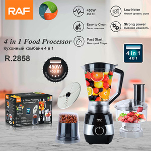 Procesador de Alimentos Multifunción 4 en 1, Picador, Triturador de Hielo, Licuadora, Exprimidor, Licuadora para Smoothies de Tres Tazas - Product Image 1
