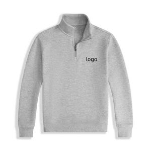 ラルフ・オータム新作ニット100%コットンフロントロゴメンズスタンドカラー無地長袖プルオーバー抗ピリング180gジャケット - Product Image 3