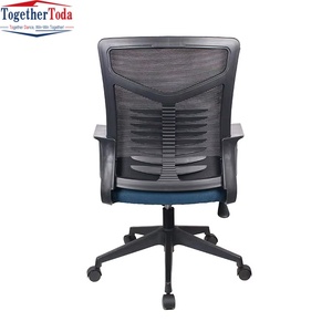 Silla de Oficina Ergonómica Moderna de Malla con Altura Ajustable y Brazos Fijos, Garantía de 5 Años, Base de Metal Cromado Económica para Uso Comercial - Product Image 3