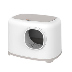 Approvisionnement des fabricants Bac à litière semi-fermé anti-éclaboussures Grand bac à litière pour chat Entrée supérieure Toilettes pour chat Déodorant Fournitures - Product Image 4