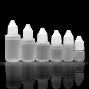 Lege 10Ml 15Ml 30Ml Doorzichtige Plastic Haarolie Squeeze Applicator Verpakkingsfles Met Draai-Open Doseerdop
