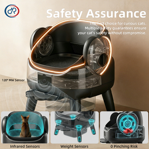 SIMITI PET Bac à litière automatique pour chat en acier inoxydable, bacs à litière autonettoyants intelligents, robot litière, Arenero Para Gatos Automatico - Product Image 2