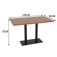 Ensemble de tables et chaises de restaurant en bois massif moderne pour usage commercial, hôtels, salons de thé, cafés, snack-bars - Forme en L durable