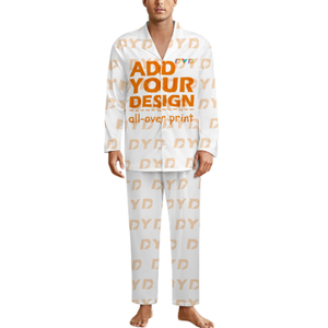 Set <span class=keywords><strong>pigiama</strong></span> da <span class=keywords><strong>uomo</strong></span> a manica lunga abbigliamento da casa due pezzi <span class=keywords><strong>pigiama</strong></span> Button-Down - Product Image 1