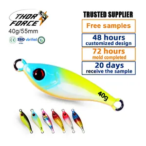 Thor Force 10g15g30g40g60g80g Lead Antimony Alloy Saltwater Fast Sinking Metal Jigging Lead Fish Vib Jig Fishing Lure