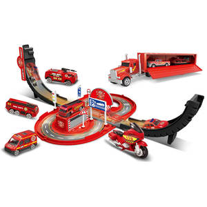 Juguetes de estacionamiento de garaje Diy para niños, juego con pista de carreras de ranura y vehículo de <span class=keywords><strong>juguete</strong></span> fundido a presión, coches de aleación de 1:64, superventas - Product Image 6