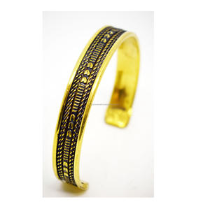 Handmade Traditional Designer Fashion <b>Bangles</b> <b>Bracelet</b> for Women Plated Metal Alloy CuFFS - Product Image 5