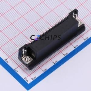 X0325FT7B2 D-Sub/VGA Connector Bent Lead Through Hole Connector Standard D-Sub Female 25P Right Angle Insert - Product Image 2