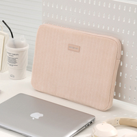 Sac pour ordinateur portable en coton doux personnalisé avec logo, 14 pouces/15,6 pouces, housse portable, accessoires