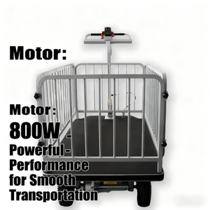 عربة نقل كهربائية زراعية منخفضة الارتفاع 350 مم لنقل المنتجات في البساتين، عربة يدوية محمولة بحمولة 148 كجم - Product Image 2