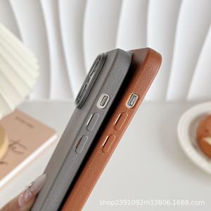 <span class=keywords><strong>Coque</strong></span> de téléphone en similicuir automne hiver pour IPhone16 Pro Max pour <span class=keywords><strong>Apple</strong></span> 15 <span class=keywords><strong>coque</strong></span> souple luxe couleur Pure housse de protection - Product Image 4