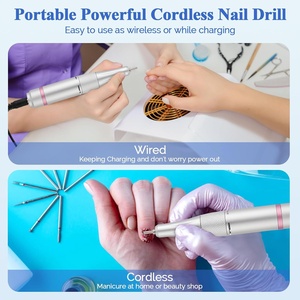 Taladro de Uñas Inalámbrico Profesional 2024 de 35000 RPM, Recargable, Eléctrico, para Uñas Acrílicas, Gel, Pulido, Negro, Manicura - Product Image 2
