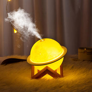 Humidifier 3D Moon Lamp Humidifier with <strong>LED</strong> <strong>3</strong> Colors Night Light USB Aromatherapy <strong>Diffuser</strong> Mini Desk Humidifier - Product Image 1