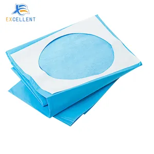 Bulk sale disposable medical blue color SMS surgical drapes with holes at low price (Thailand factory)