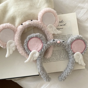 ربطة شعر مرنة بتصميم أجنحة ملاك فروية لطيفة للفتيات، عصابة رأس كرتونية على شكل فيل للنساء، إكسسوار شعر بالجملة - Product Image 2