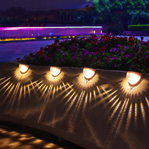 Wholesale Outdoor Fence <b>Lights</b> LED Solar Waterproof Wall Corrugated for Terrace Garden Path Decorative - Product Image 5