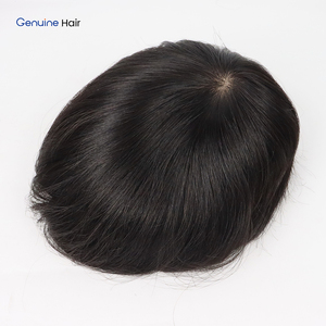 Parrucca da uomo Zenith con base in seta e PU frontale, sistema di capelli intrecciati cinesi, cuoio capelluto realistico, linea naturale dei capelli, sostituzione durevole - Product Image 5