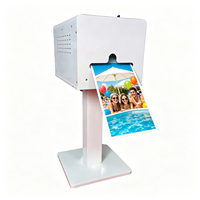Soporte Metálico Portátil e Impermeable para Impresión Instantánea, con Cubierta Bloqueable, para Impresora de Fotos
