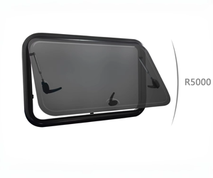 Ventana Curva Empotrada MEIDI RV con <span class=keywords><strong>Mosquitera</strong></span> Enrollable Manual, Impermeable para Exteriores, Doble Capa de Aleación de Aluminio, Certificación de Seguridad ECE - Product Image 2