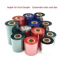 Ruban d'imprimante d'étiquettes Premium compatible Markem Domino TTO Original Wax 55mm*700m 1100m, bord noir, résistant aux rayures