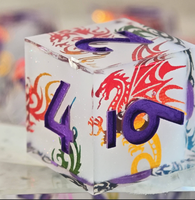 Ensemble de dés de jeu de rôle DND en résine à motif de dragon, 7 pièces, noyau liquide, bords tranchants, polyédriques pour les jeux de table Dungeons & Dragons