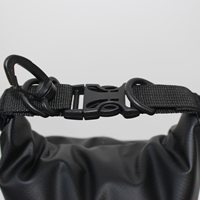 Sac étanche personnalisé 2L en PVC couleur unie avec fermeture à enroulement et sangle simple/double pour la natation, la plage, la randonnée et les activités de plein air