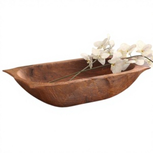 Bandejas Decorativas Ovaladas de Madera Hechas a Mano, Estilo Rústico, Juego de Varias Piezas para Exhibición en Mesa de Hogar, Hotel o Restaurante - Product Image 3