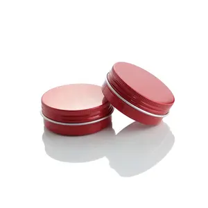 ERSTAUNLICHE 30ml Metall Geschenk ZINN KANN Leere rote Aluminium glas Behälter Haar Pomade Jar (NAL04-30)