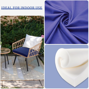 وسادة مقعد إسفنجية عالية المرونة مع أربطة ثابتة قابلة للإزالة والغسل 100% بوليستر لكرسي المكتب والديكور المنزلي للاستخدام الداخلي/الخارجي - Product Image 6