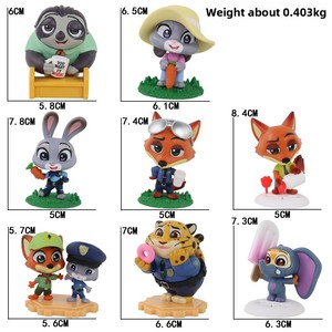 Set de Figuras de PVC de Zorro y Conejo, Personajes de Dibujos Animados, Estatuas Coleccionables, Juguetes para Niños, Regalo - Product Image 2
