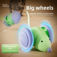 Jouet interactif pour chat en plastique, souris électrique à simulation tactile intelligente - Modes de capture et de détente, jouet à mâcher pour animaux de compagnie