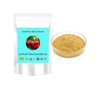 Extrait de baies d'aubépine de qualité alimentaire en poudre de flavone, fourni par l'usine