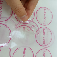 Étiquettes rondes transparentes - Autocollants adhésifs brillants en BOPP personnalisés, découpés à la forme, imperméables, sur feuille, pour boîtes cadeaux et emballages de boulangerie