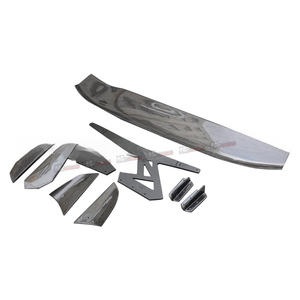 Aileron arrière simple en fibre de carbone, style bec de canard, pour Civic Type R Hatchback FK7 FK8 10ème génération 2016, noir, tissage sergé 3x3 - Product Image 2