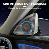 Pour Mercedes-Benz Classe CLS W257 C257 Tweeter rotatif 2011-2019 |   Ensemble d'enceintes A-Pillar originales avec synchronisation de lumière ambiante 64 couleurs