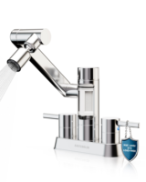 1080 °   Robinet de cuisine rotatif en acier inoxydable avec 2 modes de pulvérisation pour évier de cuisine et salle de bain