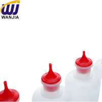 Botol vaksin unggas WANJIA penitis dokter hewan, wadah obat plastik 30ml untuk penggunaan hewan ternak