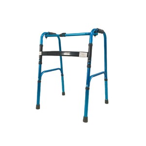 Déambulateur pliable réglable en hauteur Golden Finger Blue Single-Bend, antidérapant, pour usage extérieur - Product Image 5