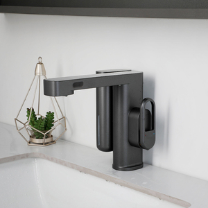 Tự động cảm biến cần cẩu phòng tắm bồn rửa vòi nước kết hợp với sàn gắn van gốm duy nhất-lỗ thổi phồng cho phòng ngủ sử dụng - Product Image 6