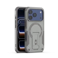 Coques de Téléphone Portable Anti-Chute et Antichoc en TPU+PC avec Support Magnétique Attrayant au Design Sportif de Luxe pour iPhone 17 Pro Max